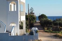 View along the quarter road to the nearby sea